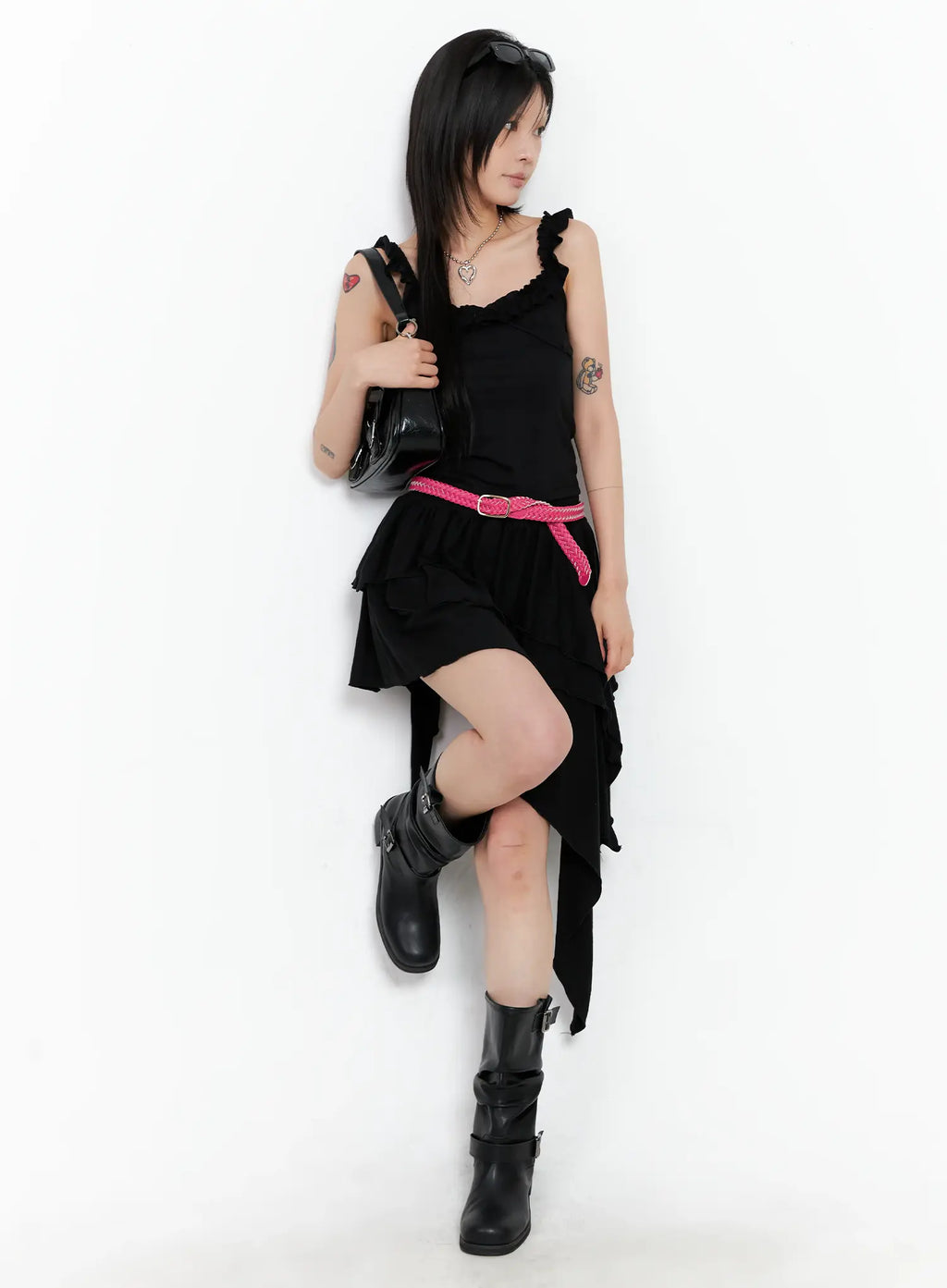 Asymmetric Tiered Skirt CL528